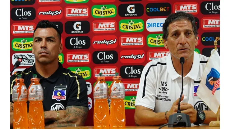 Parades y Salas en la conferencia previa a la final de la Copa Chile.
