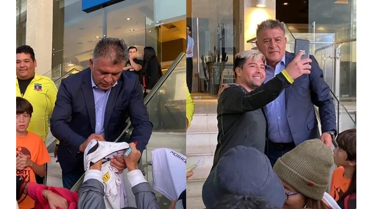 Claudio Borghi comparte con los hinchas de Colo Colo