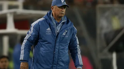 Luis Felipe Scolari en el estadio Monumental