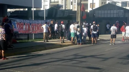Hinchas en Curicó