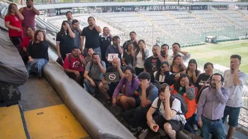 La cita fue en el sector Rapa Nui del Estadio Monumental.