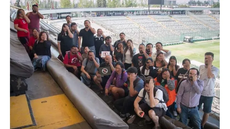 La cita fue en el sector Rapa Nui del Estadio Monumental.