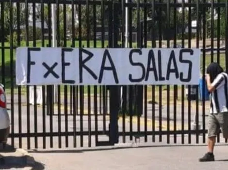 "Fuera Salas": hinchas se manifiestan afuera del Monumental