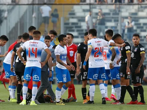 ¡Suspendido el Colo Colo vs UC por fuegos artificiales en la cancha!