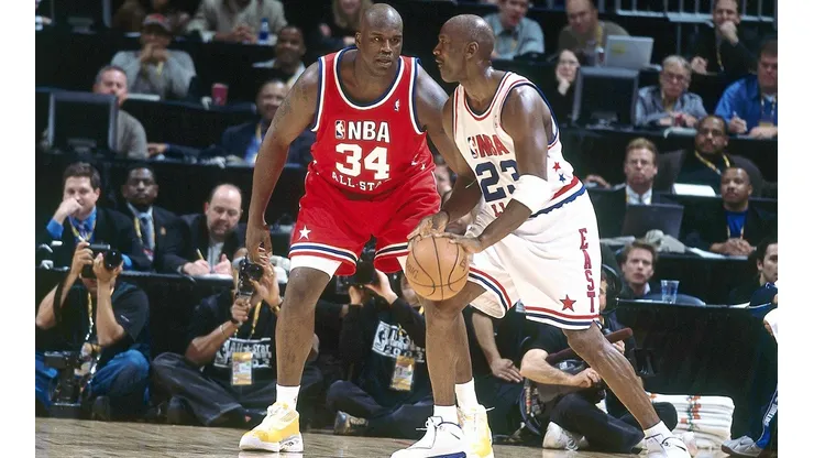 Shaq y Jordan se enfrentaron el 2003 en un juego de las estrellas (Foto: gettyimages).