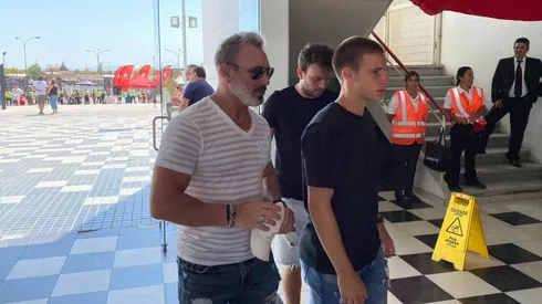 Marcelo Barticciotto junto a su hijo Bruno en el Monumental