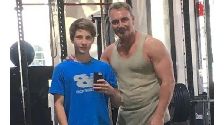 Marcelo Barticciotto y su hijo