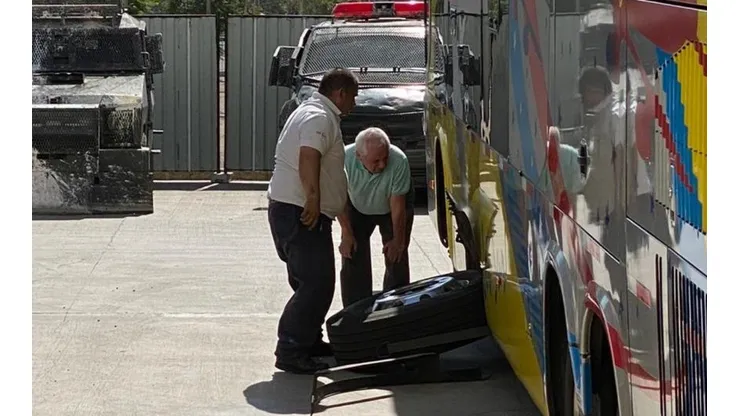El bus dañado