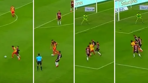 El Mago eludió cuatro rivales para soltar una tremenda habilitación.