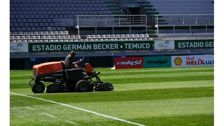 La cancha del Germán Becker está impecable