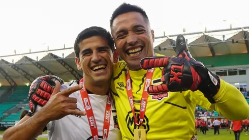 El Almirante compartió con Miguel Pinto durante las celebraciones