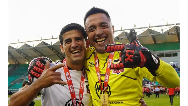 El Almirante compartió con Miguel Pinto durante las celebraciones