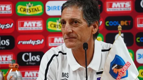 Mario Salas en la conferencia de prensa previa a la final de Copa Chile.
