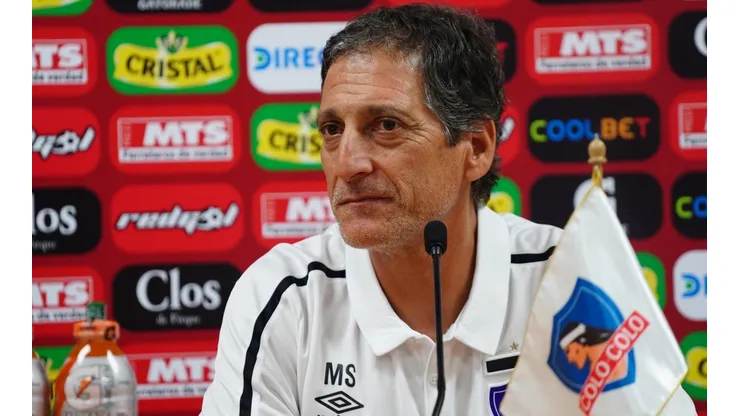 Mario Salas en la conferencia de prensa previa a la final de Copa Chile.