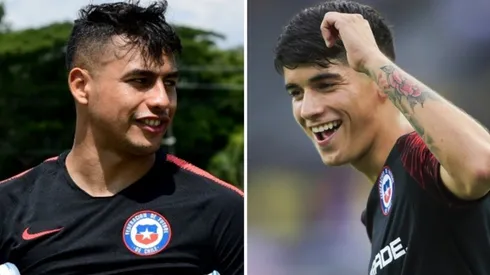 Iván Morales se abrazó con Ángelo Araos en señal de paz.