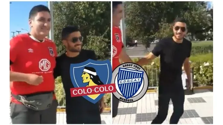 El nuevo refuerzos hasta se dio el tiempo de fotografiarse con un hincha albo
