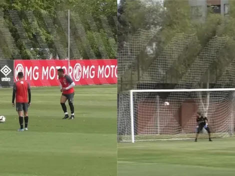 VÍDEO | Paredes remece el travesaño con gran tiro libre ante Coquimbo