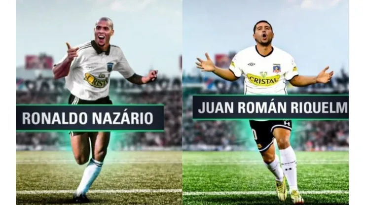 CDF lanza imágenes de Ronaldo y Riquelme con la camiseta de Colo Colo