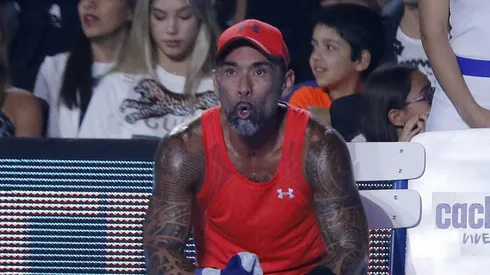 El Chino llegó al Monumental para ver el 0-0 ante Everton.