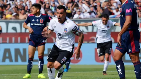 Esteban celebrando su gol 216.