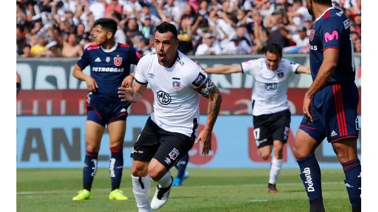 Esteban celebrando su gol 216.