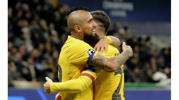 Arturo Vidal disputó todo el encuentro en empate del Barcelona ante Inter