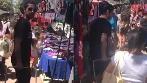 Jaime Valdés va a comprar a una feria libre