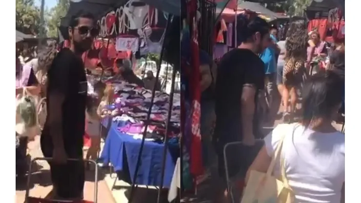 Jaime Valdés va a comprar a una feria libre