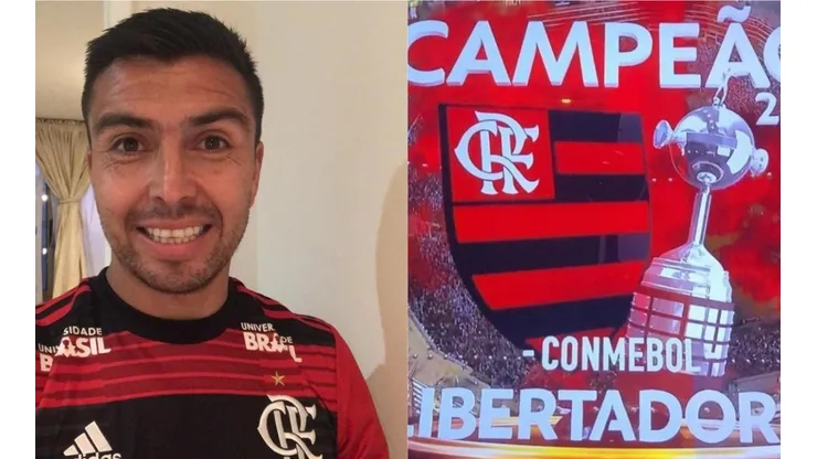 Gonzalo Fierro festeja el título de Flamengo en Copa Libertadores