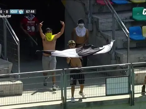 Hinchas de Colo Colo invaden el encuentro entre Calera e Iquique