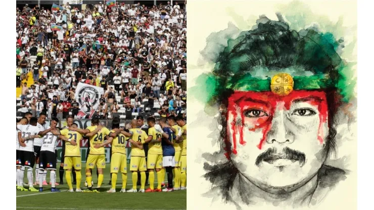 Los jugadores reunidos para hacer el minuto de silencio