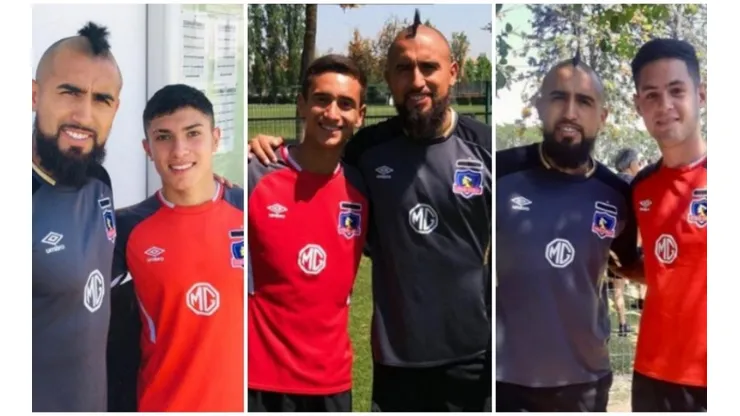 Los formados en Colo Colo con un ídolo.