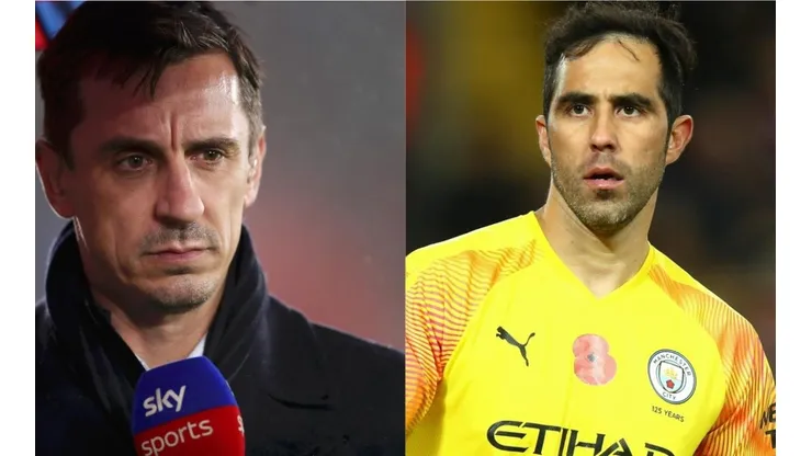 Gary Neville cuestiona reacción de Bravo en primer gol de Liverpool