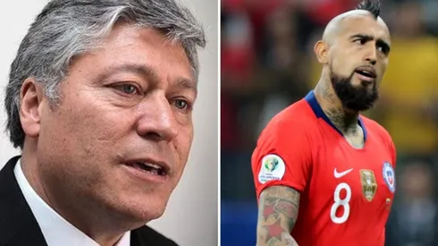 Pato Yáñez en picada contra los jugadores de la selección.