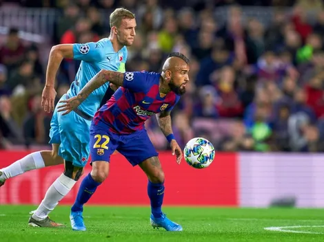Vidal jugó los 90' y le anularon un gol en la igualdad del Barcelona ante el Slavia Praga