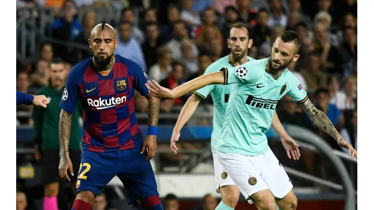 Vidal entrentando al Inter