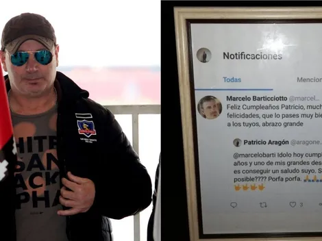 Hincha de Colo Colo enmarca saludo de cumpleaños de Marcelo Barticciotto