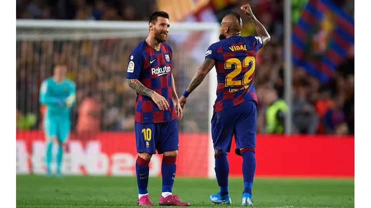 Lionel Messi y Arturo Vidal