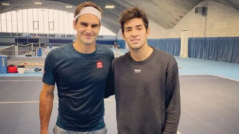 Cristian Garín compartió con Roger Federer