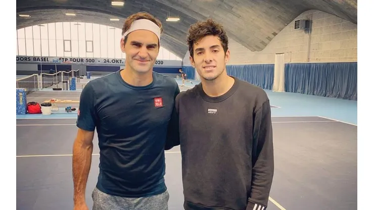 Cristian Garín compartió con Roger Federer
