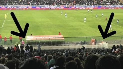 Zona de "no contacto" en el Monumental.