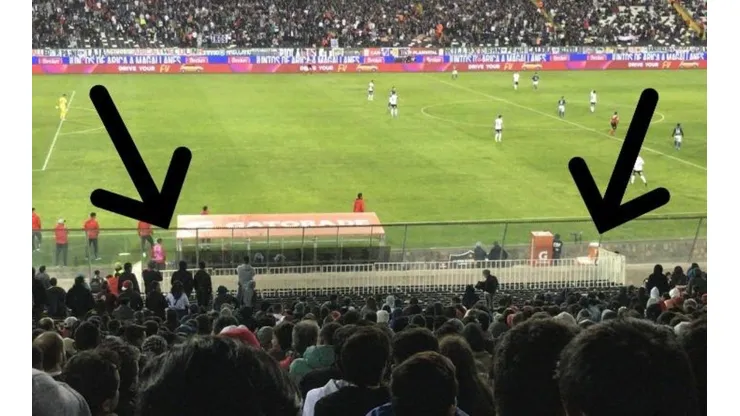 Zona de "no contacto" en el Monumental.