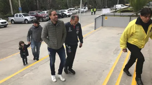 Zaldivia ingresando al estadio