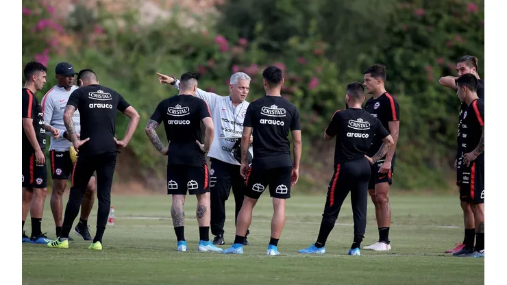 La selección chilena entrenó este domingo en el complejo La Manga, Murcia