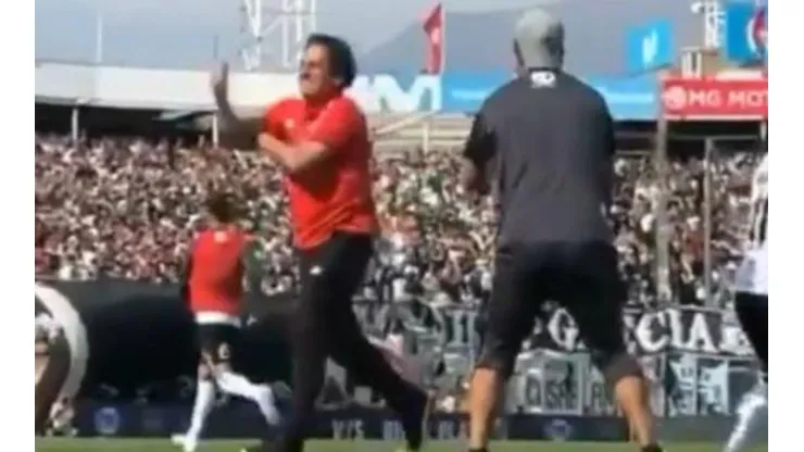Mario Salas y su celebración en el Superclásico