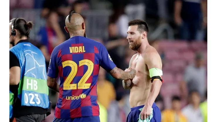 Lionel Messi y Arturo Vidal