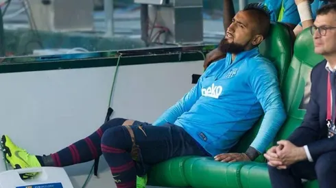 Arturo Vidal en la banca