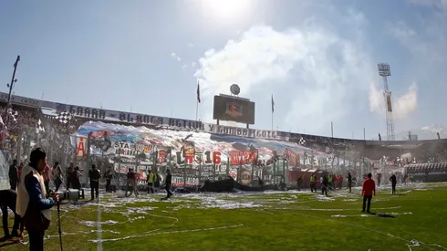 Hinchas durante el último Superclásico