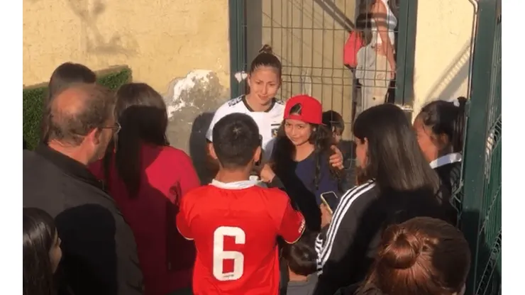 Rocío Soto fue muy requerida por los hinchas tras el partido