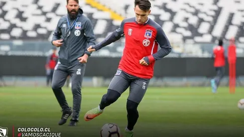 Pablo Mouche entrenando por Colo Colo